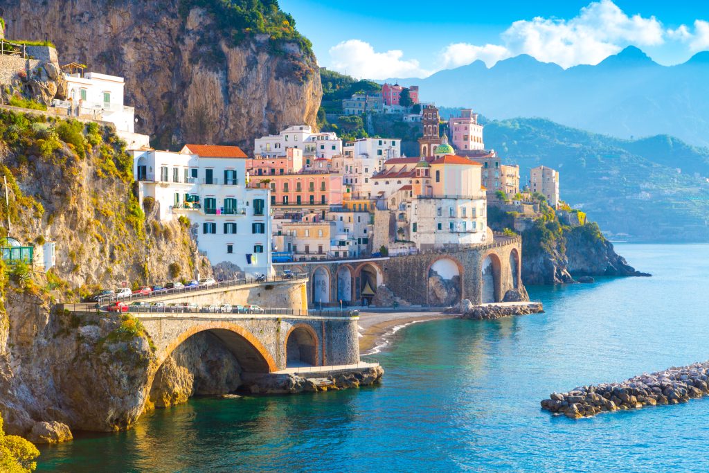 Morning view of Amalfi coast, Italy