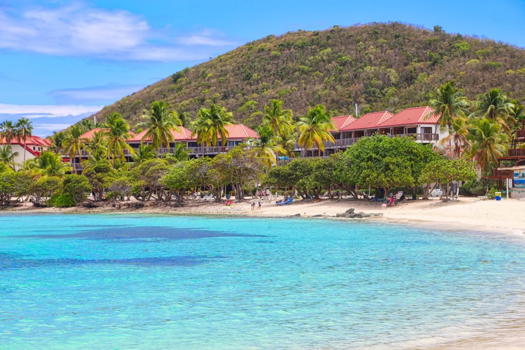 Famous Sapphire beach on St. Thomas island