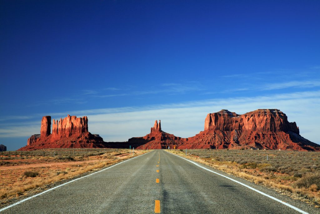 Road into Monument Valley