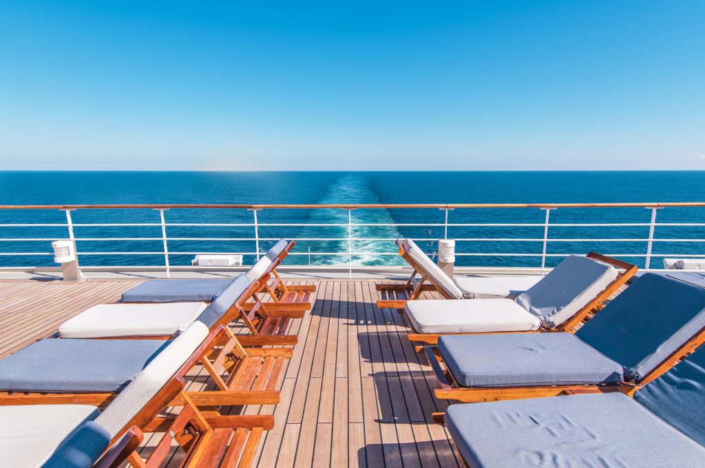 Cruise Ship Vacation with empty deck - Viking Travel